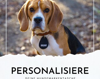 Personalization dog tag bag