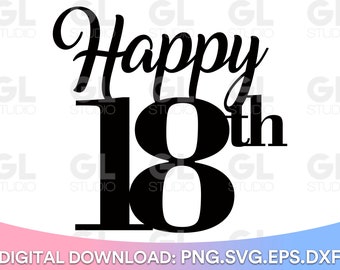 Download 18th Birthday Svg Etsy
