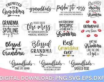 Grandma Bundle, Grandma SVG Bundle, Grandma Life Bundle, Blessed Grandma svg, svg, dxf, png, Grandma svg, Grandkids svg, Grandma Quotes svg