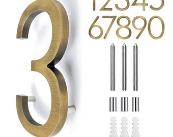 5 inch Zinc Alloy House Number, Modern House Numbers, Architectural Building Farmhouse Door Number, Door Number, Custom Address Sign, Alloy