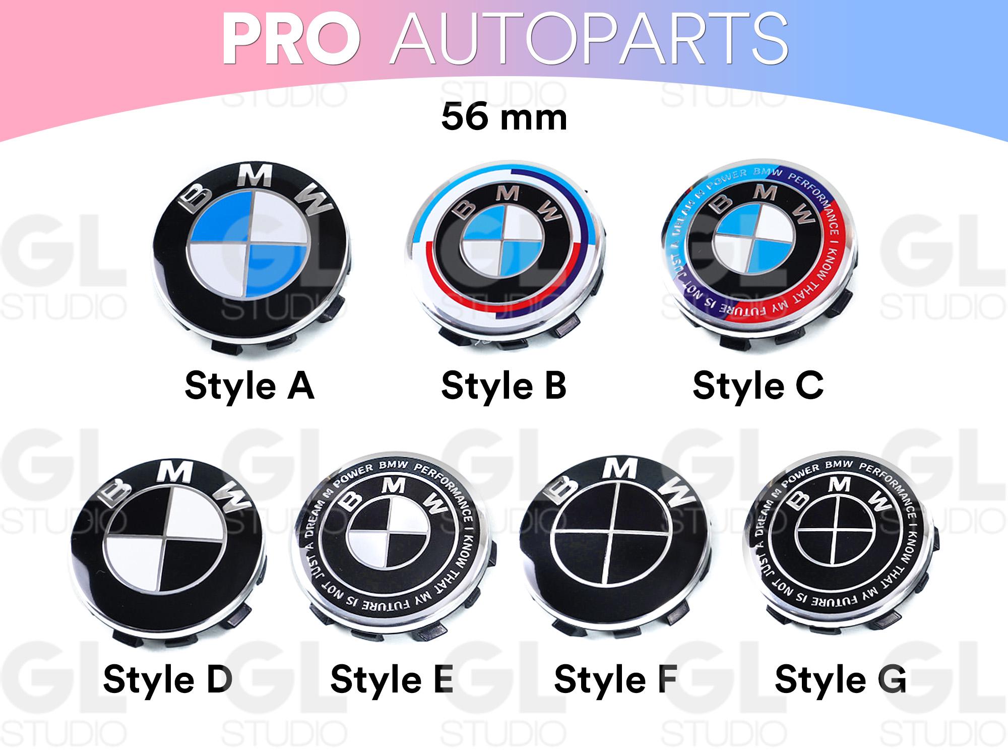 4pc 56mm BMW Center Caps, 56mm BMW Wheel Center Hub Caps Cover, BMW Hub Center Cover, Tire Center Hub Cover,50th Anniversary Hub Center Caps