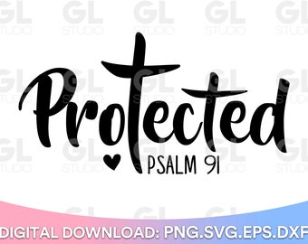 Chronione SVG, Chrześcijańskie svg, Psalm 91 svg, Jezus svg, Wiara svg, Pismo Święte svg, Werset biblijny svg, Cytat chrześcijański svg, Inspirujące svg
