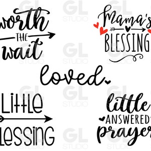 Baby Bundle, Baby SVG Bundle, Newborn Bundle, Baby Christian Bundle, Baby svg, dxf, Christian svg, Newborn svg, Onesie svg, Scripture svg, worth the wait svg, mamas blessing, loved svg, little blessing svg, little answered prayes svg, heaven sent svg