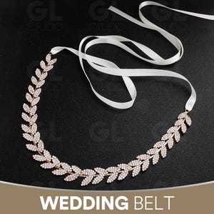 Wedding Belt, Rhinestone Belt, Bridal Belt, Bridal sash, Wedding Dress Belt, Bridesmaid Belt, Crystal Belt, Tie on Belt, Beaded wedding belt