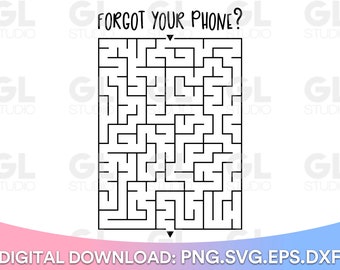 Forgot Your Phone svg, Bathroom Maze svg, Bathroom Sign SVG, Bathroom svg, dxf, png, Sign making svg, Restroom svg, Sign svg, washroom svg