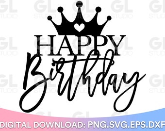 Feliz cumpleaños svg, Cake Topper svg, Cumpleaños Cake Topper SVG, Cumpleaños svg, dxf, png, Feliz cumpleaños Cake Topper svg, DIY Cake Topper svg