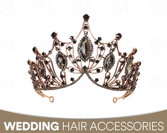 Rhinestone Queen Crown, Crystal Crown, Wedding Crown, Wedding Tiara, Bridal Crown, Wedding Headband, Bridal Headband, Rhinestone Tiara