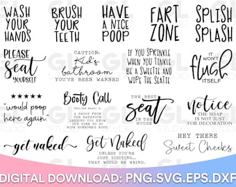 Bathroom Quote Bundle, Bathroom Bundle, Bathroom SVG Bundle, Bathroom svg, dxf, png, Restroom SVG, Funny Bathroom SVG, Bathroom Saying svg