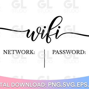 Wifi Password SVG, Wifi svg, Welcome svg, dxf, png, Wifi Password sign svg, Home Decor svg, Be Our Guest svg, Sign Making, wifi sign svg