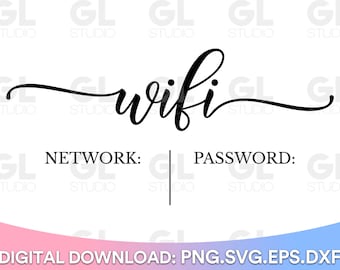 Wifi Password SVG, Wifi svg, Welcome svg, dxf, png, Wifi Password sign svg, Home Decor svg, Be Our Guest svg, Sign Making, wifi sign svg