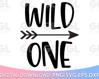 Wild One SVG, Wild And One SVG, Erster Geburtstag svg, 1. Geburtstag, Geburtstag svg, 1. Geburtstag svg, Geburtstag, Baby svg, happy birthday svg