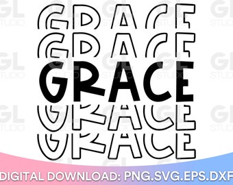 Grace svg, Grace upon Grace SVG, Christian svg, dxf, png, Inspirational SVG, Spiritual SVG, Amazing Grace svg, Easter svg, Religious svg