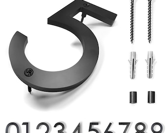 6 inch Modern House Numbers, Architectural Building Farmhouse Door Number, Door Number, Acrylic House Number, Custom Address Sign