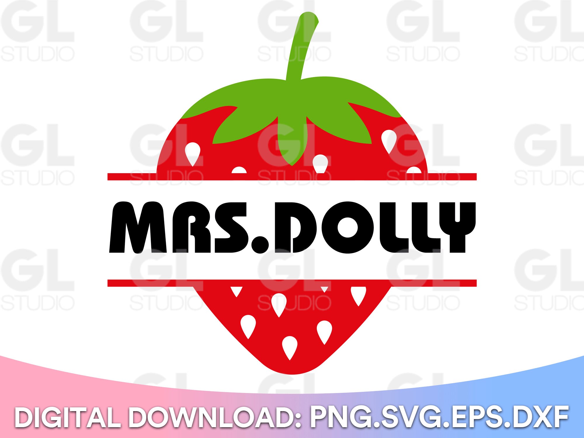 Strawberry SVG Name Frame SVG Fruit SVG Strawberry Name Etsy