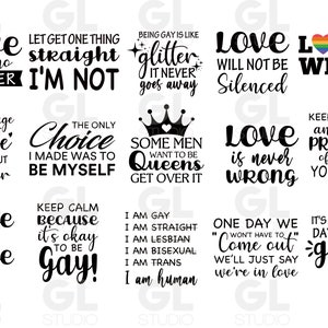 Gay Pride SVG Bundle, LGBT SVG Bundle, Gay svg, Pride svg, Rainbow svg, Gay Pride Shirt svg, Gay Festival Outfit svg, Cut Files for Cricut