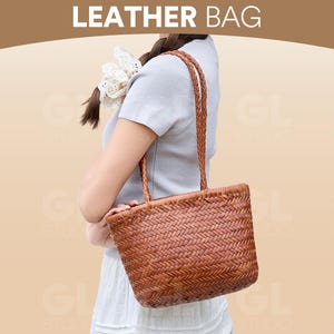 Woven Leather Shoulder Bag, Woven Leather Bag, Soft Genuine Leather Handbag, Elegant Everyday Tote, Leather Tote Bag, Leather Shoulder Tote
