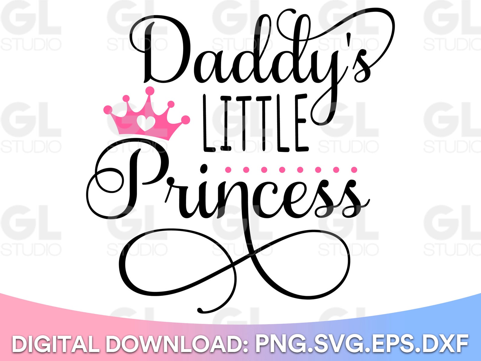 Daddy's Little Princess SVG Daddy's Girl Svg Dxf - Etsy