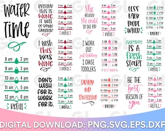 Water Tracker Bundle, Water Tracker SVG, Water Bottle svg, Water Tracker SVG Bundle, Drink Your Water svg, Fitness svg, Water Intake svg,dxf