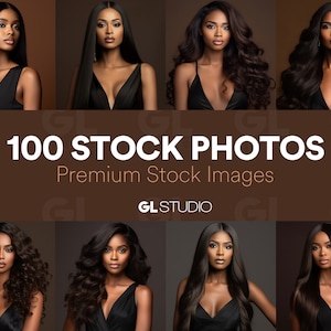 100 stock photos, Hair Stock Photos, Wig Model, Stock Photos, Makeup Stock Photos, Hair Extensions, Black, Beauty Stock Photos, AI Model