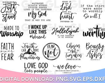 Christian Bundle, Scripture Bundle, Bible Verse Bundle, Bible Quote svg, dxf,png, Religious SVG, Christian svg, Faith svg, Inspirational SVG