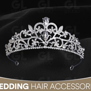 Prinses bruiloft tiara, bruids tiara, bruiloft hoofdband tiara, bruids hoofdband, Sweet 16 Crown, strass tiara kroon, prinses tiara