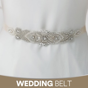 Rhinestone Bridal Belt, Bridal Belt, Bridal sash, Wedding Belt, Bridesmaid Belt, Crystal Belt, Wedding Dress Belt, Tie on Belt, Beaded Belt