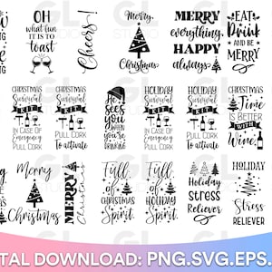 Christmas Wine Bag Bundle, Wine SVG Bundle, Christmas Wine SVG Bundle, Christmas Wine svg, dxf, png, Wine Bag Bundle svg, Wine quotes svg