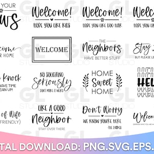 Türmatte SVG Bundle, Witziges Türmatten-Bundle, Lustiges Türmatten-Set, Lustiges Türmatten-SVG-Set, Dxf, Willkommens-Türmatte svg, Schild machen SVG-Bündel