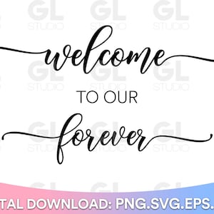 Welcome To Our Forever svg, Wedding svg, Rustic Wedding SVG, Welcome To Our Wedding svg, png, Wedding sign svg, Welcome svg, wedding party
