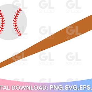 Baseball Bat SVG Clipart Baseball Bat Silhouette Cut File Baseball Bat Svg  Jpg Eps Pdf Png Dxf Download SC1511 