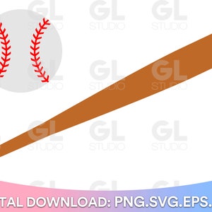 Baseball Bat SVG Clipart Baseball Bat Silhouette Cut File Baseball Bat Svg  Jpg Eps Pdf Png Dxf Download SC1511 