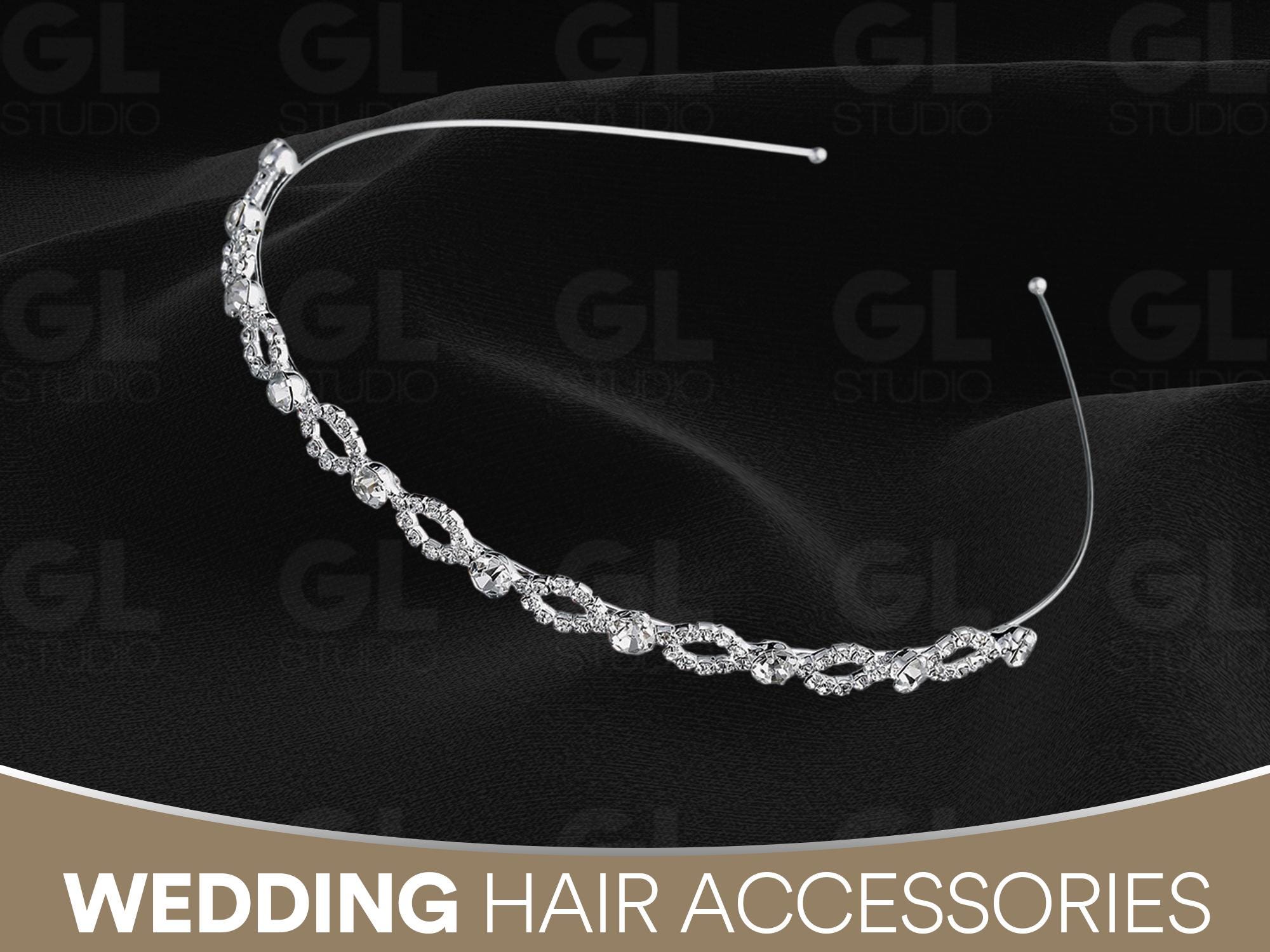 LONEEDY 4 stuks modieuze strass en kristal harde hoofdbanden, antislip tanden haarband voor vrouwen