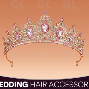 Prinsessenkroon, prinses tiara, bruids hoofdband, bruiloft kroon, bruiloft tiara, bruidskroon, strass tiara, bruiloft hoofdband, hoofdband