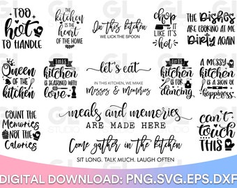 Kitchen Bundle, Kitchen SVG Bundle, Kitchen svg, Sign Making Bundle, Farmhouse svg, dxf, Kitchen Sign Bundle, Kitchen quotes SVG, Kitchen