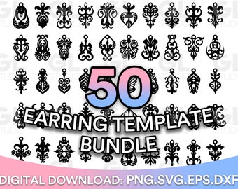 Earrings SVG Bundle, Earring SVG, SVG Leather earring template bundle , Earring Template, Jewelry Bundle svg, earring template Bundle svg