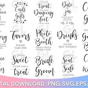 Wedding Bundle, Wedding Sign Bundle, Wedding svg, Wedding Sign svg, Cards And Gifts svg, Rustic Wedding svg, dxf,png, Bride, marriage svg