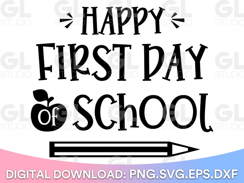 Happy First Day of School SVG Back to School Svg 1st Grade - Etsy