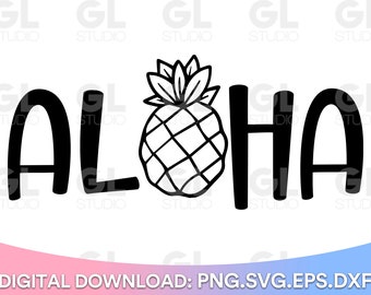 Aloha SVG, Summer svg, Aloha summer SVG, summer vibe svg, pineapple svg, Vacation vibes svg, Vacation svg, Summertime svg, Hello Summer svg