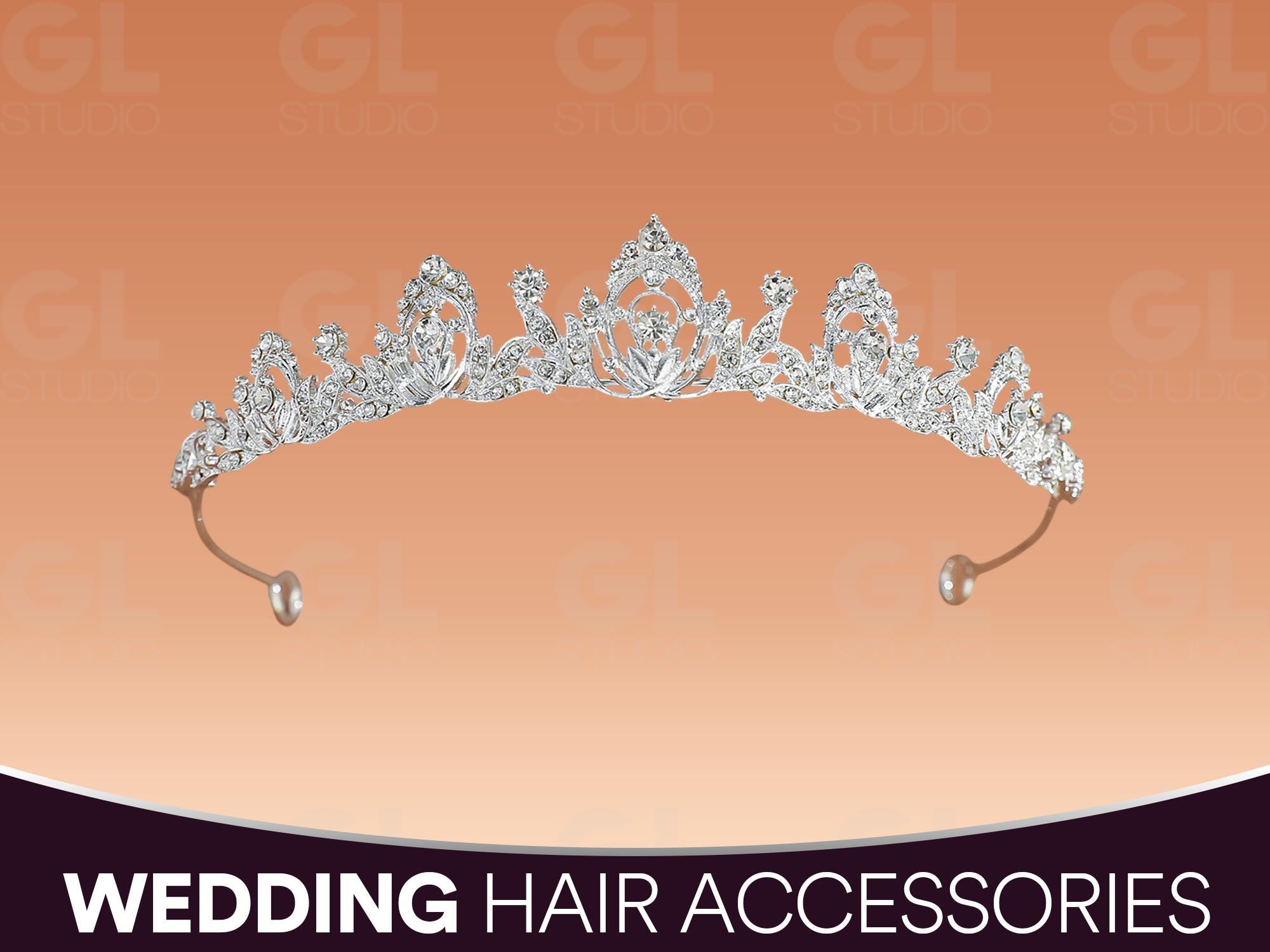 Crystal Ling Zircon bridal crown Bridal Rhinestone Crown, Bridal Tiara,wedding Headband  main image 4