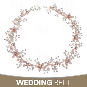 Bloemen bruiloft riem, bruidsriem, bloemenriem, strass bruidsriem, trouwriem, Flower Vine bruidsriem, riem bruidsmeisje, kristallen riem