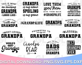 Opa SVG Bundel, Opa Bundel, Vaderdag svg, Opa SVG, Vaderdag Bundel, Papa svg, dxf, Opa Citaten svg, Grappige Opa SVG