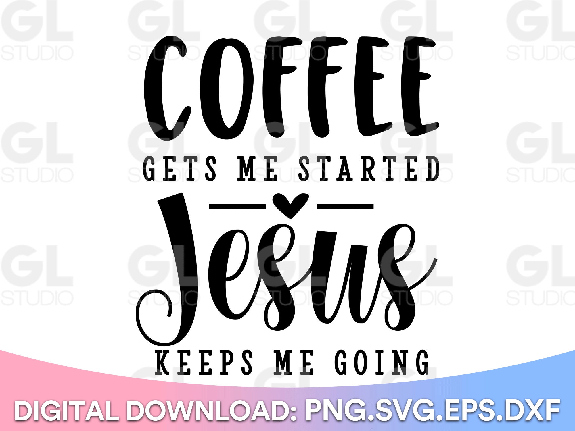 Coffee Gets Me Started Jesus Keeps Me Going Heather Color T-Shirt –