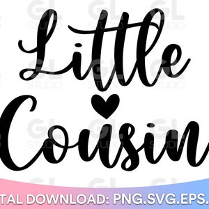 Little Cousin svg, Cousin Crew SVG, Cousin svg, png, Cousin Squad svg, Cousin Tribe svg, New To The Crew svg, Citation de Cousins, citation de cousin