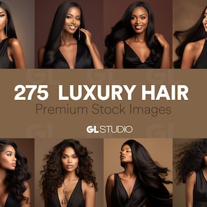 275 Luxury Hair, Hair Stock Photos, Wig Model, Stock Photos, Makeup Stock Photos, Hair Extensions, Black, Beauty Stock Photos, AI Model,Hair