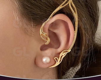 Elf Ear Cuffs for Cosplay, Renaissance Festival, Fairycore, Elven Wedding Jewelry, Cosplay Ear Cuff