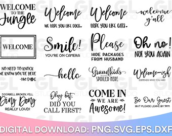 Doormat Bundle, Doormat SVG Bundle, Funny Doormat Bundle, Funny Doormat svg, Doormat svg, dxf, png, Sign Making SVG Bundle, DIY doormat svg