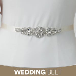 Rhinestone Belt, Wedding Belt, Bridal Belt, Bridal sash, Bridesmaid Belt, Crystal Belt, Wedding Dress Belt Silver, Tie on Belt, Beaded Belt
