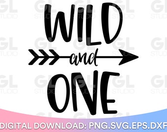 Wild And One SVG, Wild One SVG, Erster Geburtstag svg, 1. Geburtstag, Geburtstag svg, 1. Geburtstag svg, Geburtstag, Baby svg, happy birthday svg