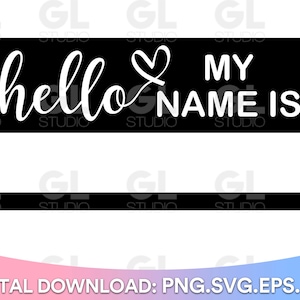 Hej mitt namn är namnskylt svg, baby svg, ny baby svg, baby pojke svg, baby flicka svg, rolig body svg, hej svg, hej världen, anpassad body
