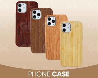 Houten telefoonhoes, walnoothouten telefoonhoes, natuurlijke telefoonhoes, iPhone-hoesje, houten telefoonhoesjes, handgemaakte telefoonhoes, Apple-hoesje, houten iPhone-hoesje